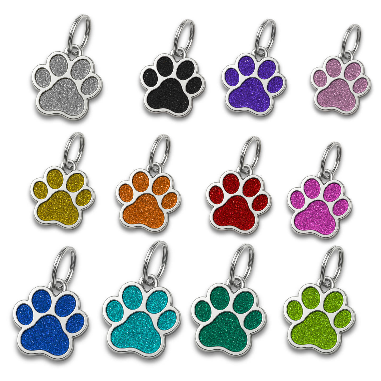 Médaillon Patte Glitter - Gravure offerte